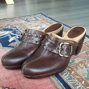 Frye Heeled Clogs